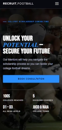 Valor FC football website mobile view — responsive design by Bold Stripes Digital