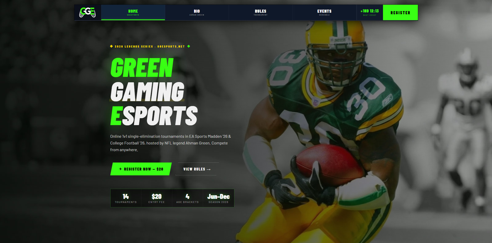 GG Esports website desktop — Bold Stripes Digital, Broomfield