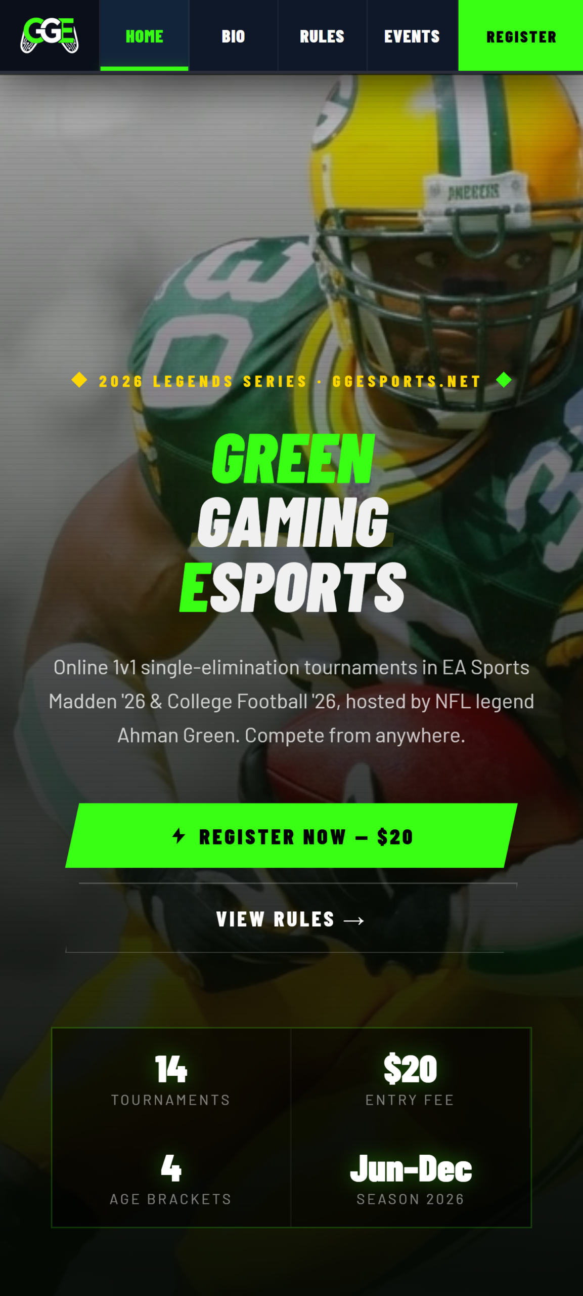 GG Esports website mobile — Bold Stripes Digital